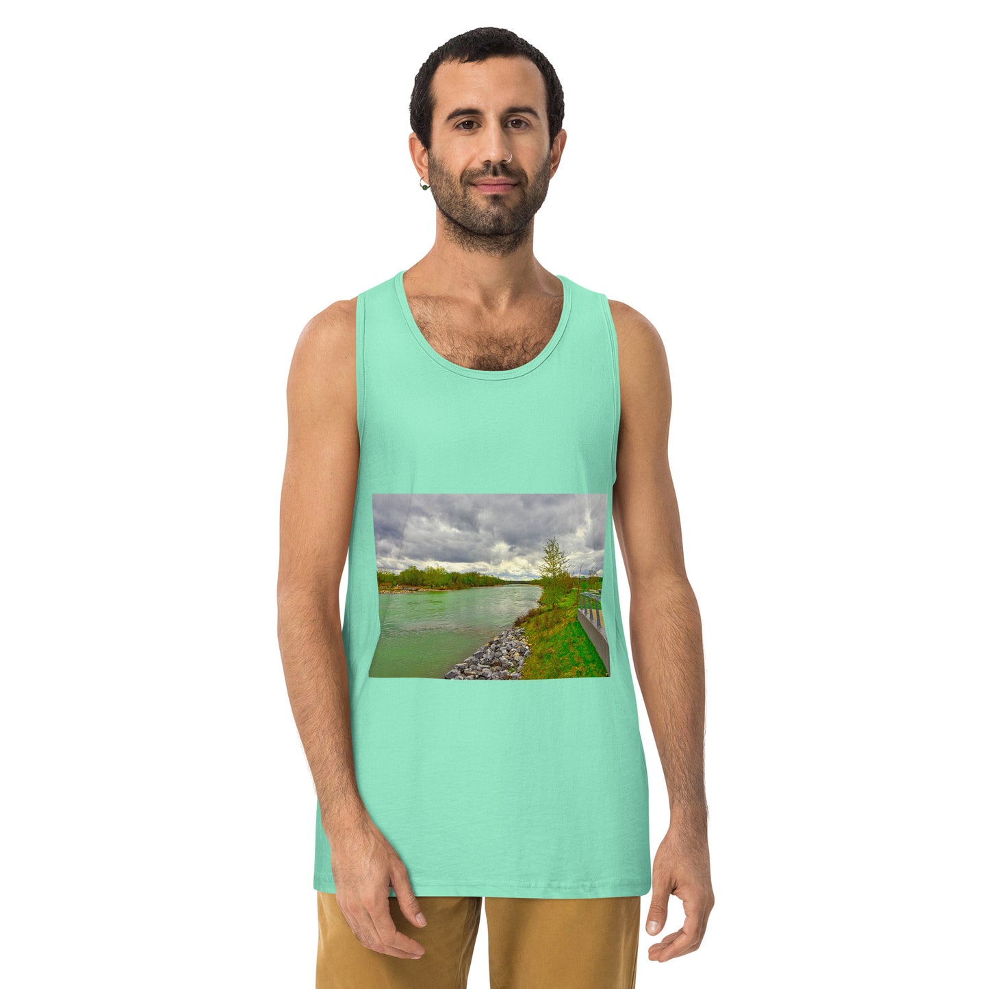 Men’s Premium Tank Top - Calgary Bow River East Village