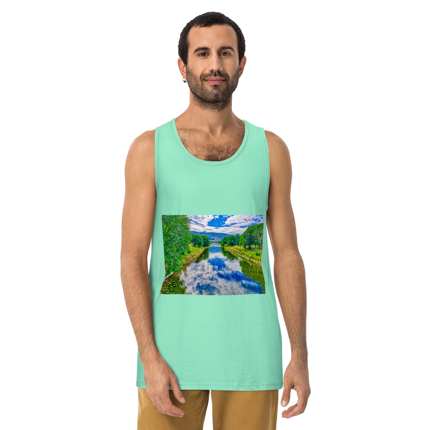 Men’s Premium Tank Top - Penticton Okanagan River Channel HDR