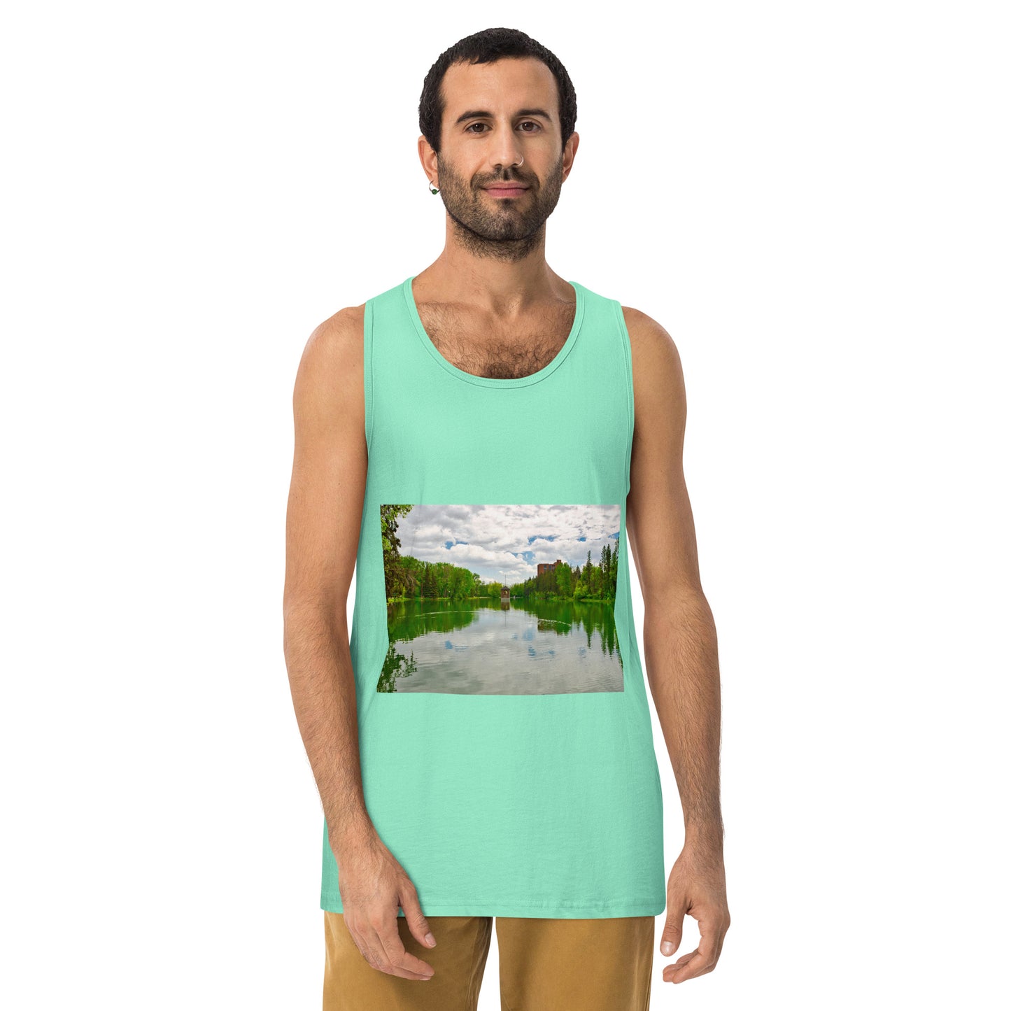 Men’s Premium Tank Top - Bowness Park Lagoon