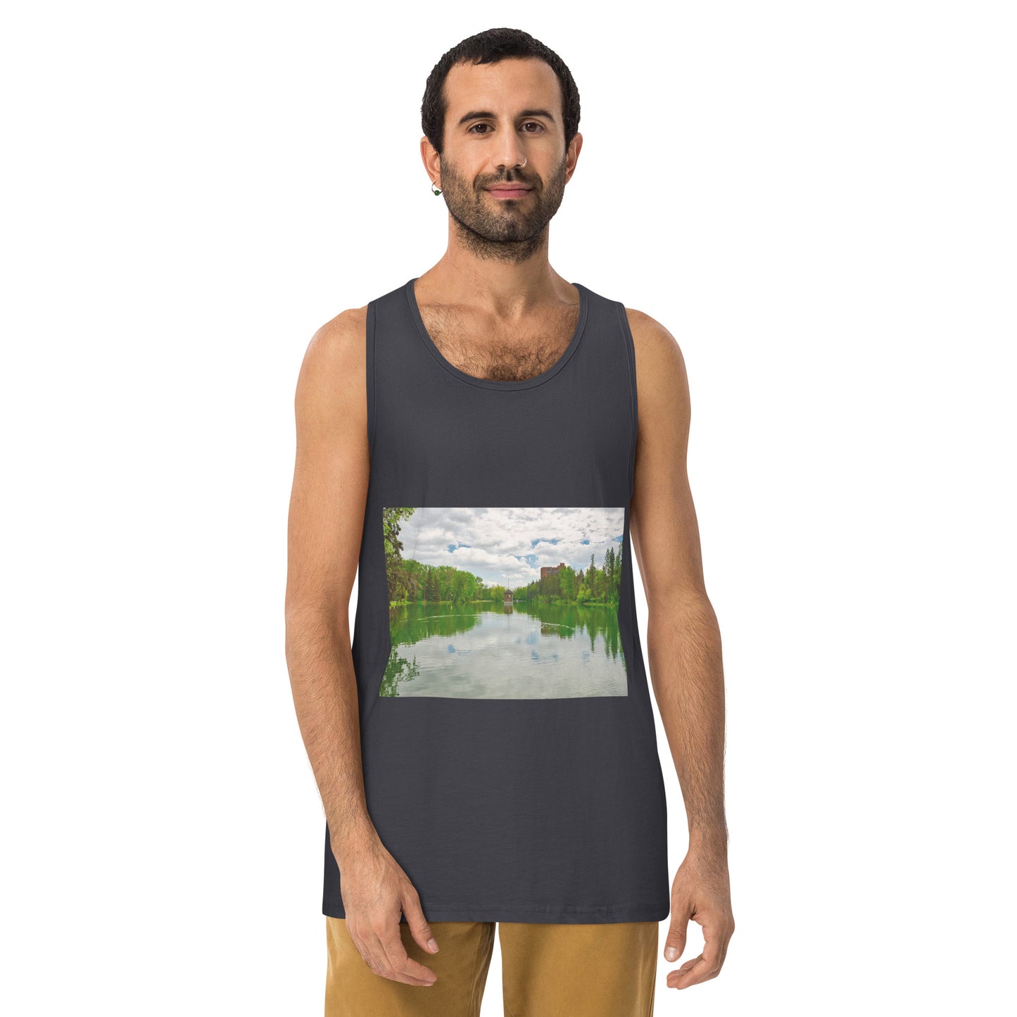 Men’s Premium Tank Top - Bowness Park Lagoon