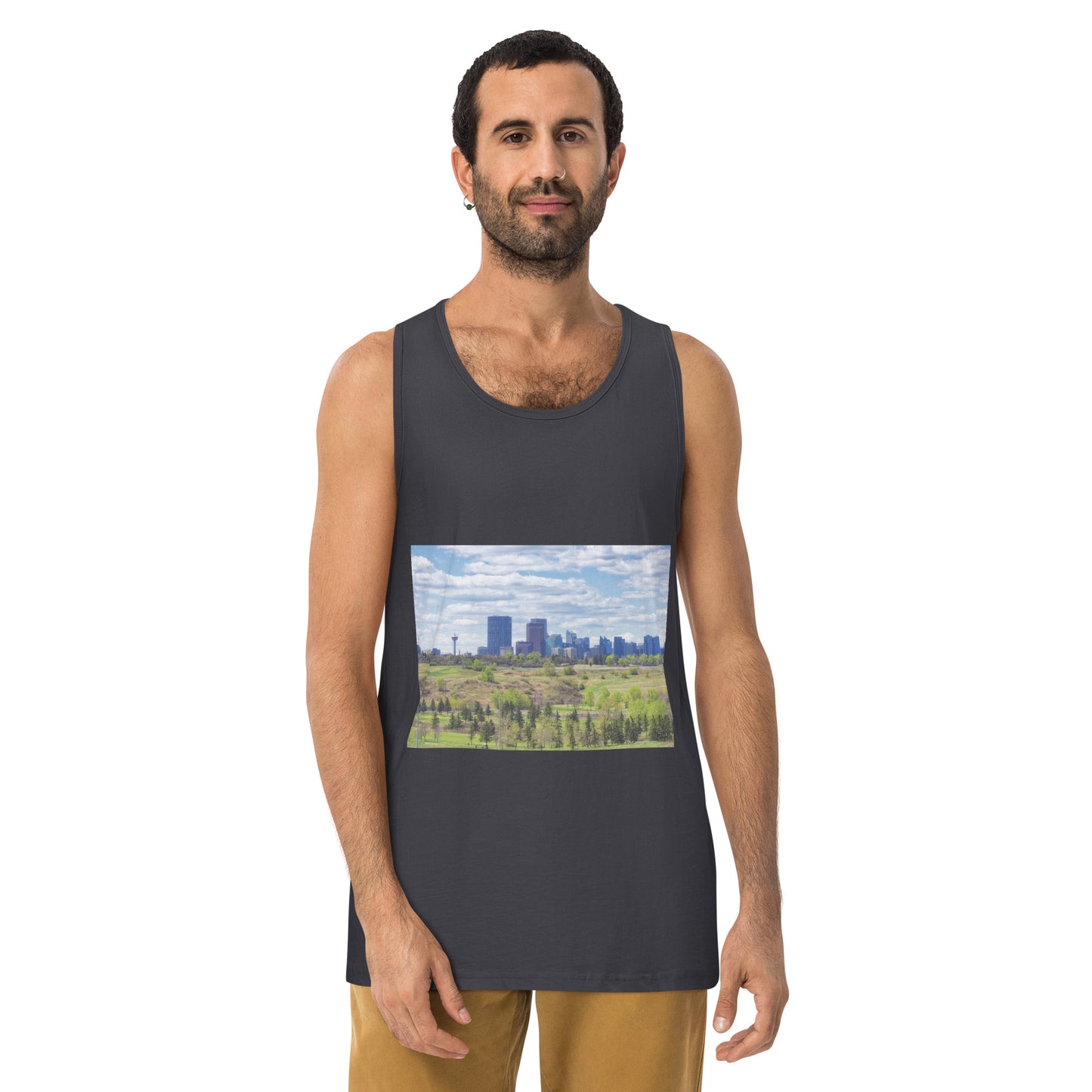 Men’s Premium Tank Top - Downtown Calgary Vista Heights Hill