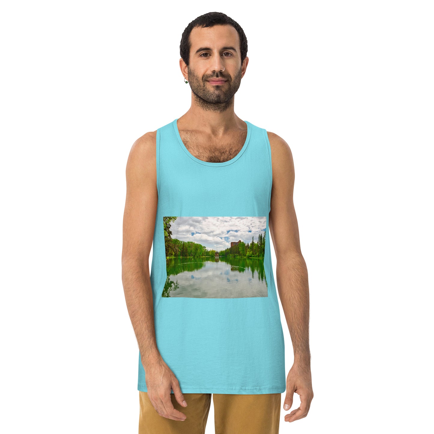 Men’s Premium Tank Top - Bowness Park Lagoon