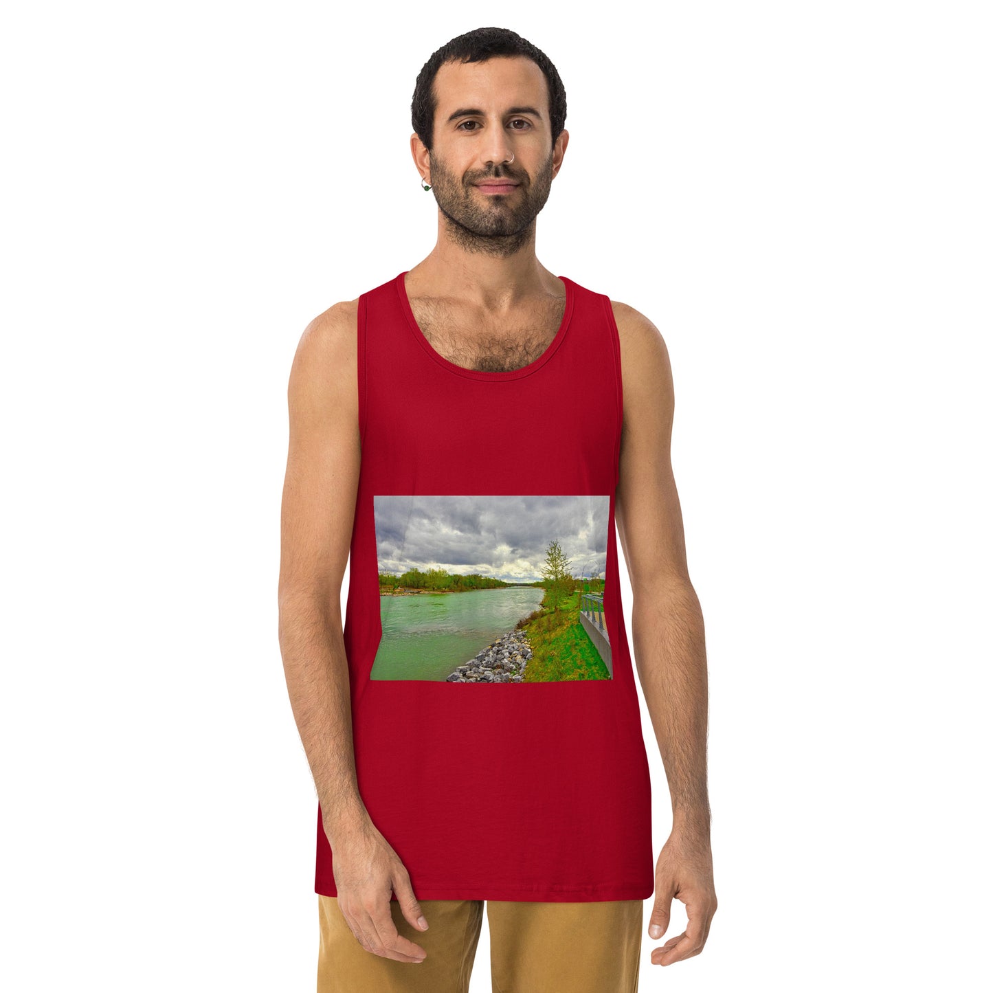 Men’s Premium Tank Top - Calgary Bow River East Village