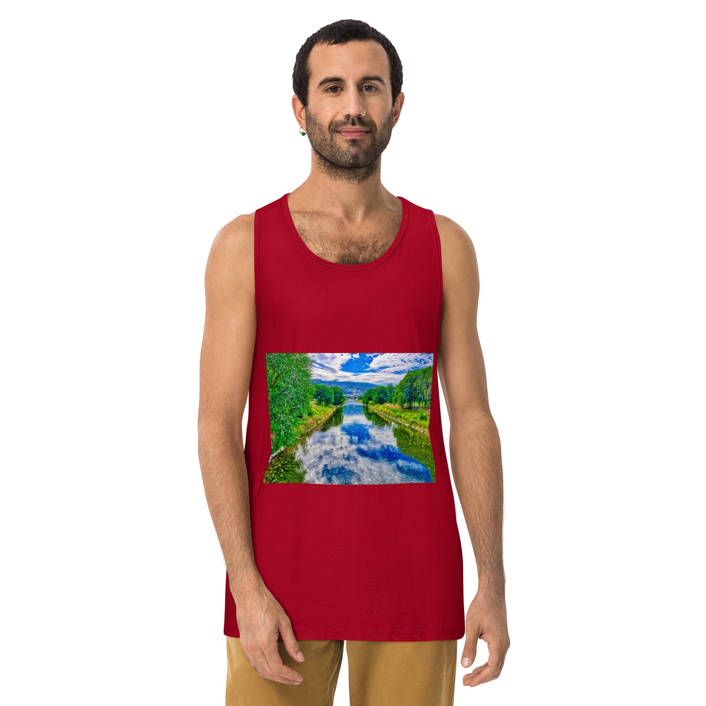 Men’s Premium Tank Top - Penticton Okanagan River Channel HDR
