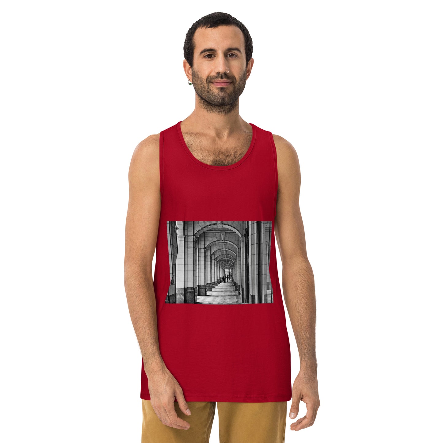 Men’s Premium Tank Top - Hudson's Bay Sidewalk Black and White