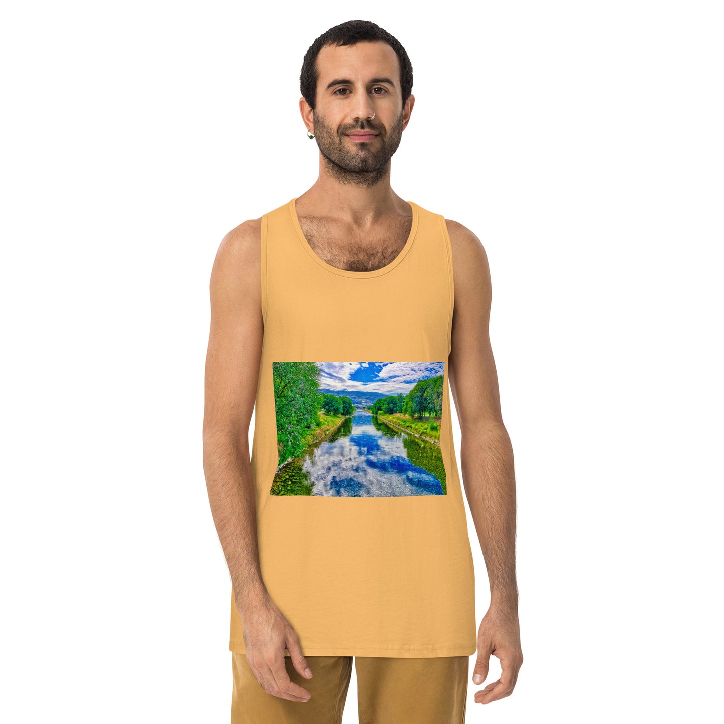Men’s Premium Tank Top - Penticton Okanagan River Channel HDR