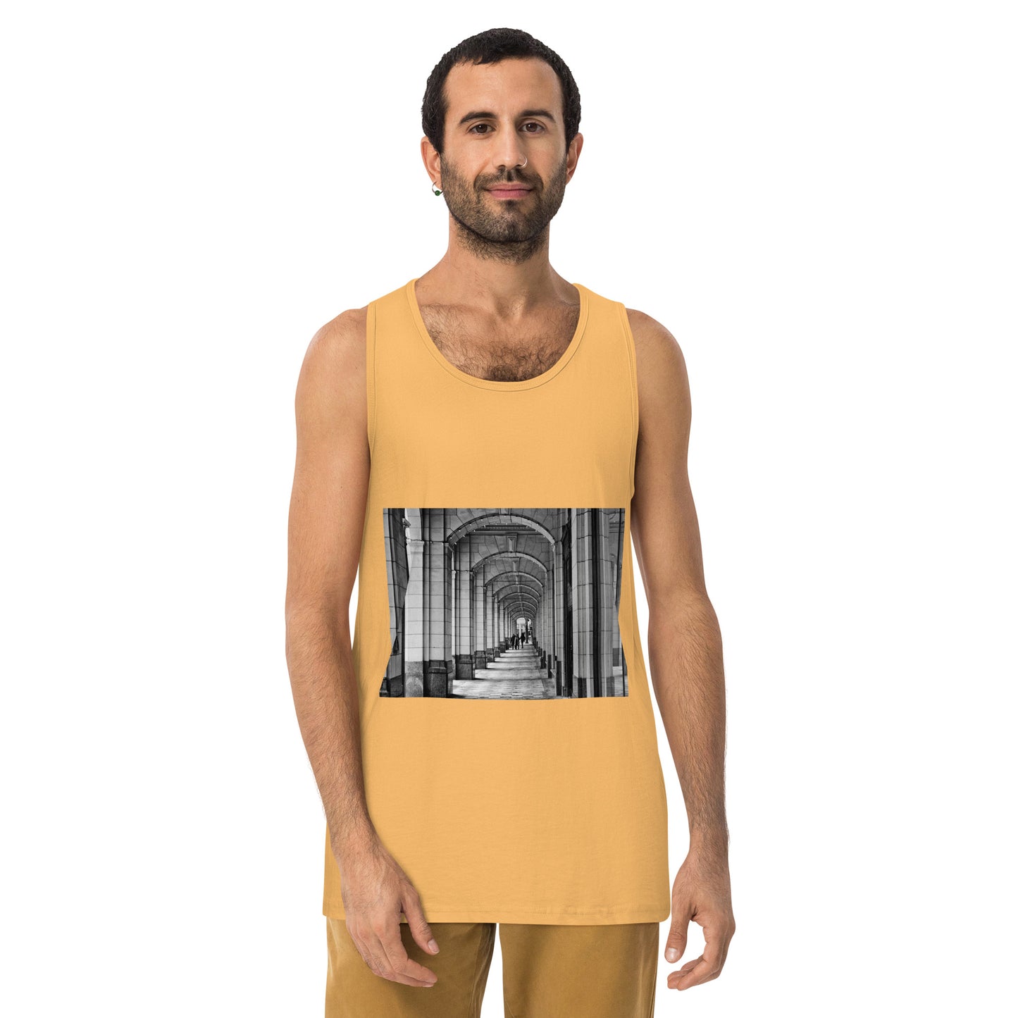 Men’s Premium Tank Top - Hudson's Bay Sidewalk Black and White