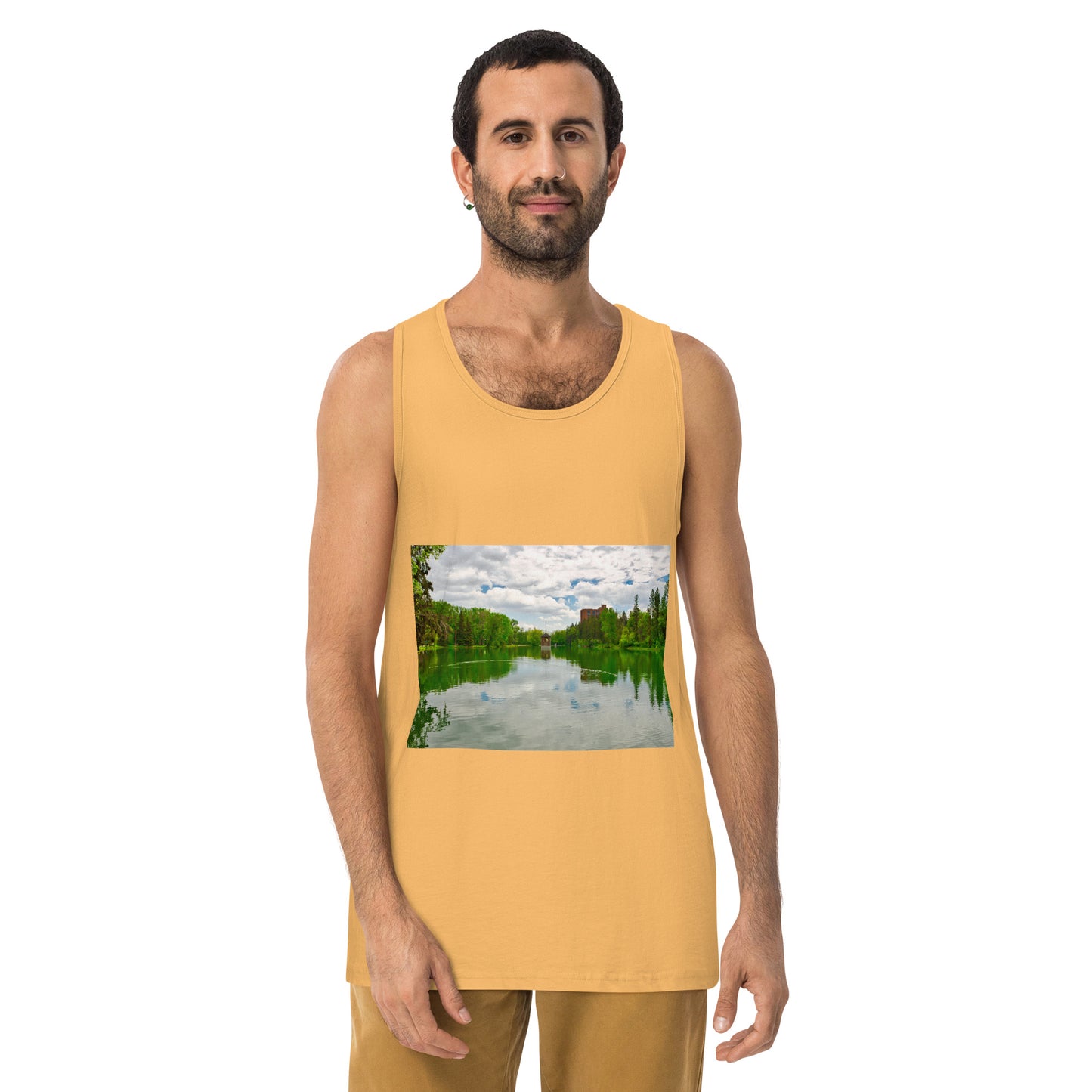 Men’s Premium Tank Top - Bowness Park Lagoon