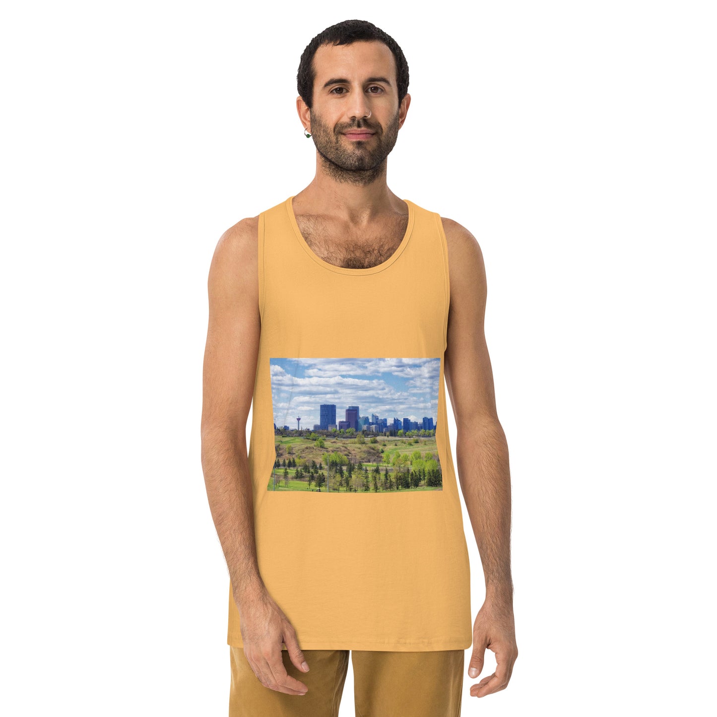 Men’s Premium Tank Top - Downtown Calgary Vista Heights Hill