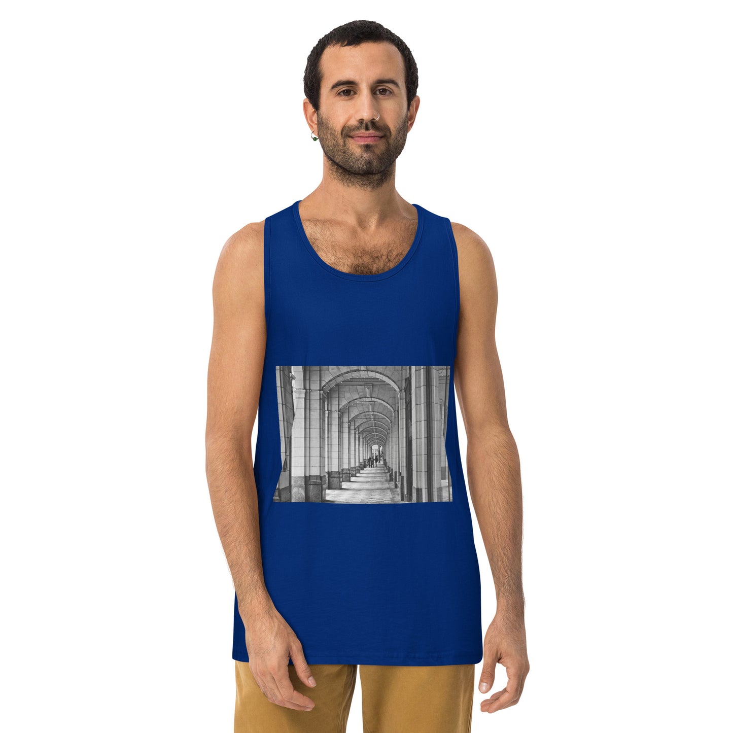 Men’s Premium Tank Top - Hudson's Bay Sidewalk Black and White