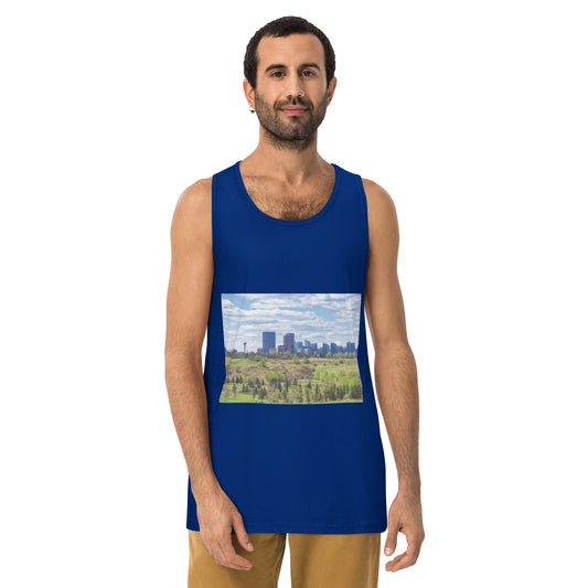 Men’s Premium Tank Top - Downtown Calgary Vista Heights Hill
