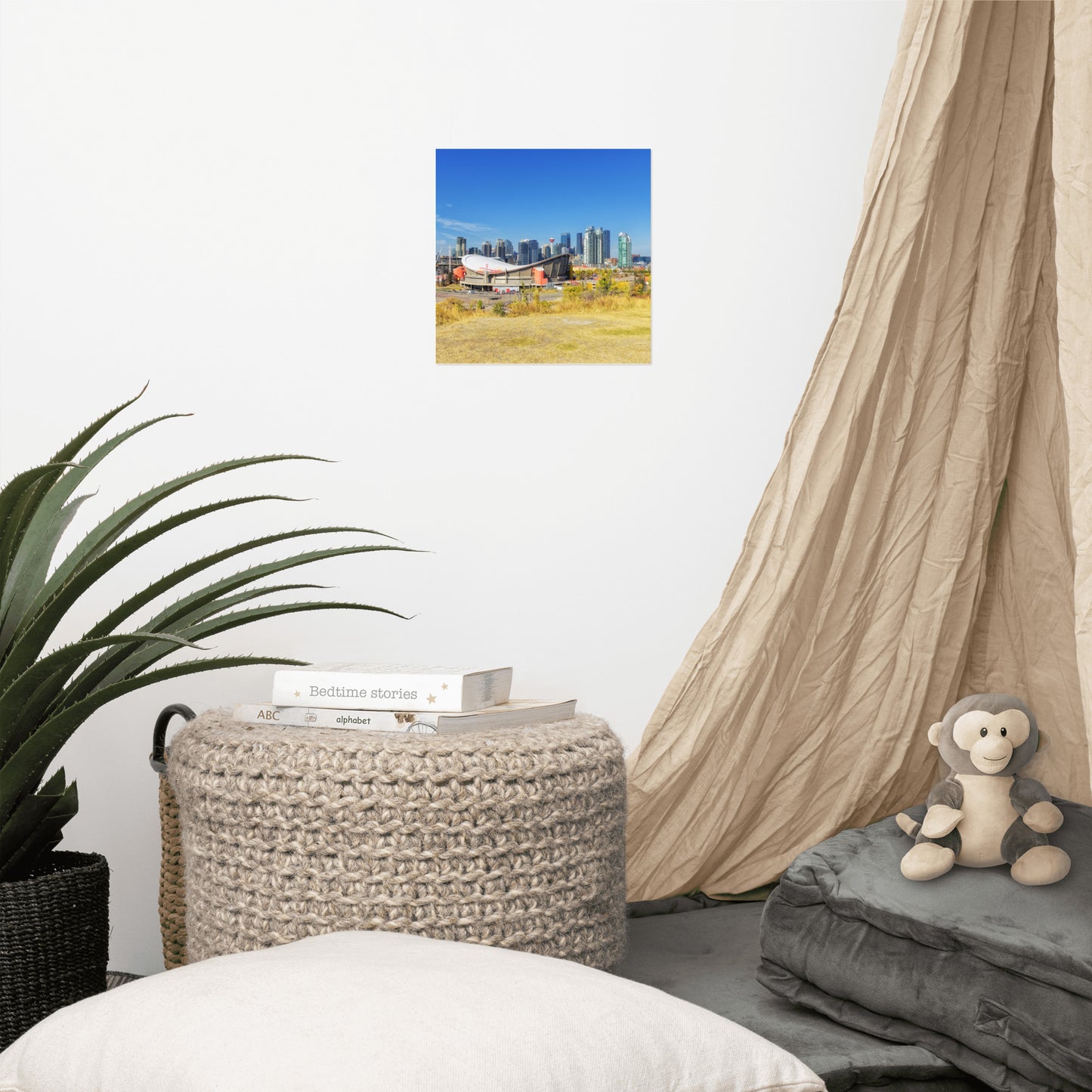 Lustre Poster Print - Downtown Calgary and the Fall Colours Scotsman's Hill