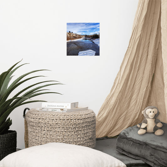 Lustre Photo Print - Elbow River Sandy Beach Park Winter