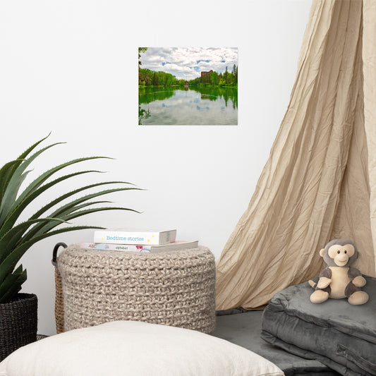 Lustre Poster Print - Bowness Park Lagoon Spring