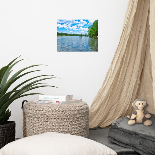 Lustre Poster Print - Bow River Bowness Park Spring