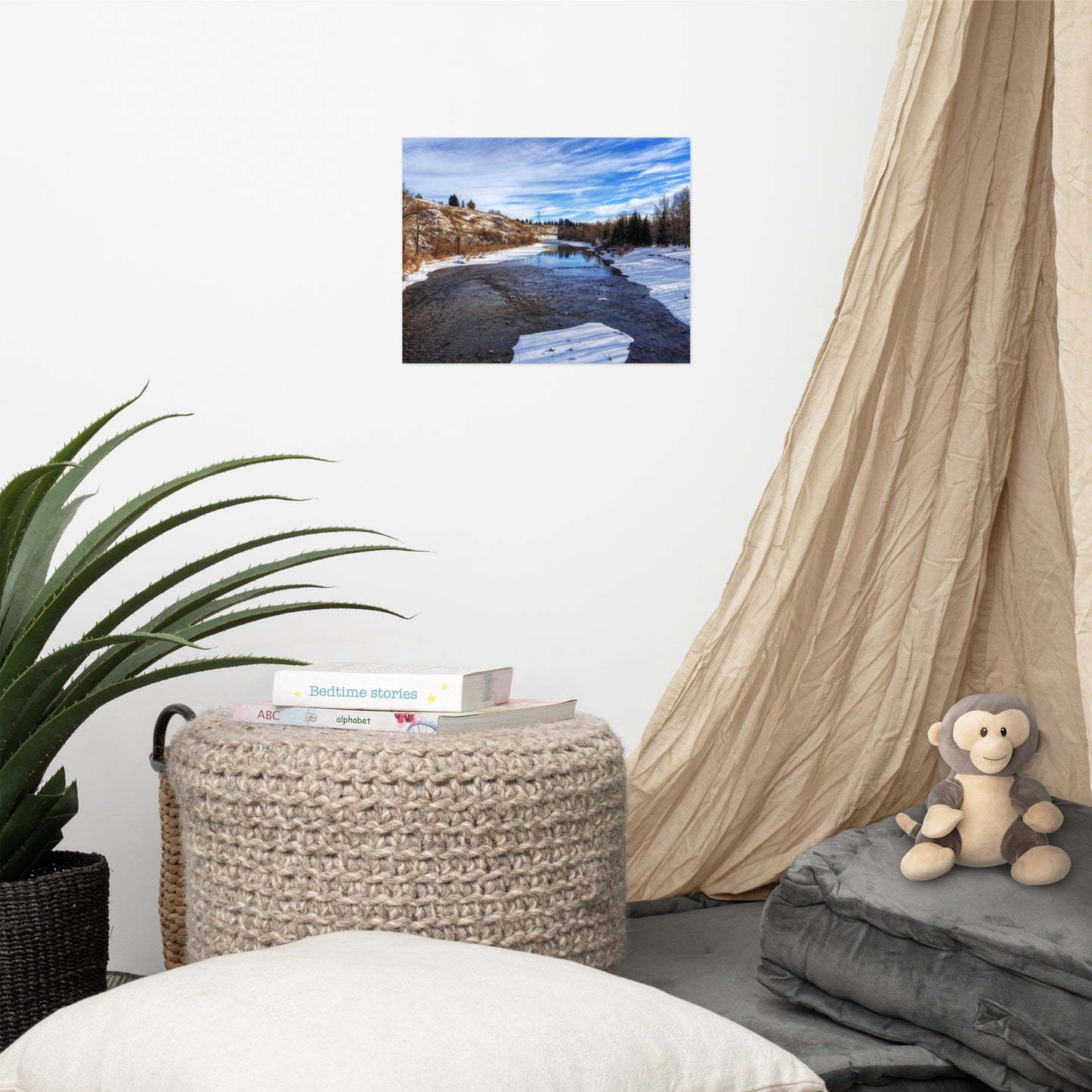 Lustre Photo Print - Elbow River Sandy Beach Park Winter