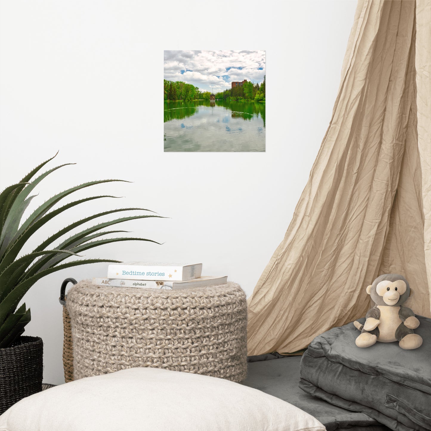 Lustre Poster Print - Bowness Park Lagoon Spring