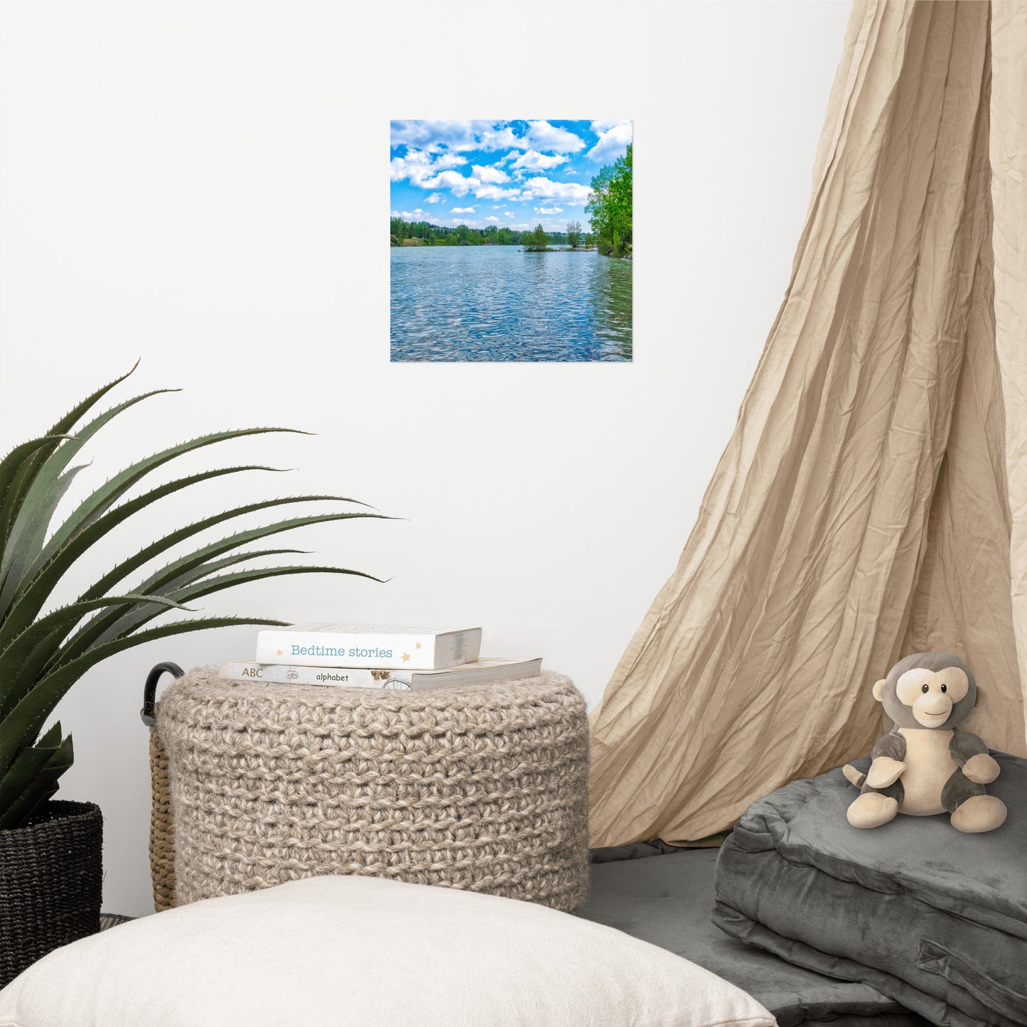 Lustre Poster Print - Bow River Bowness Park Spring