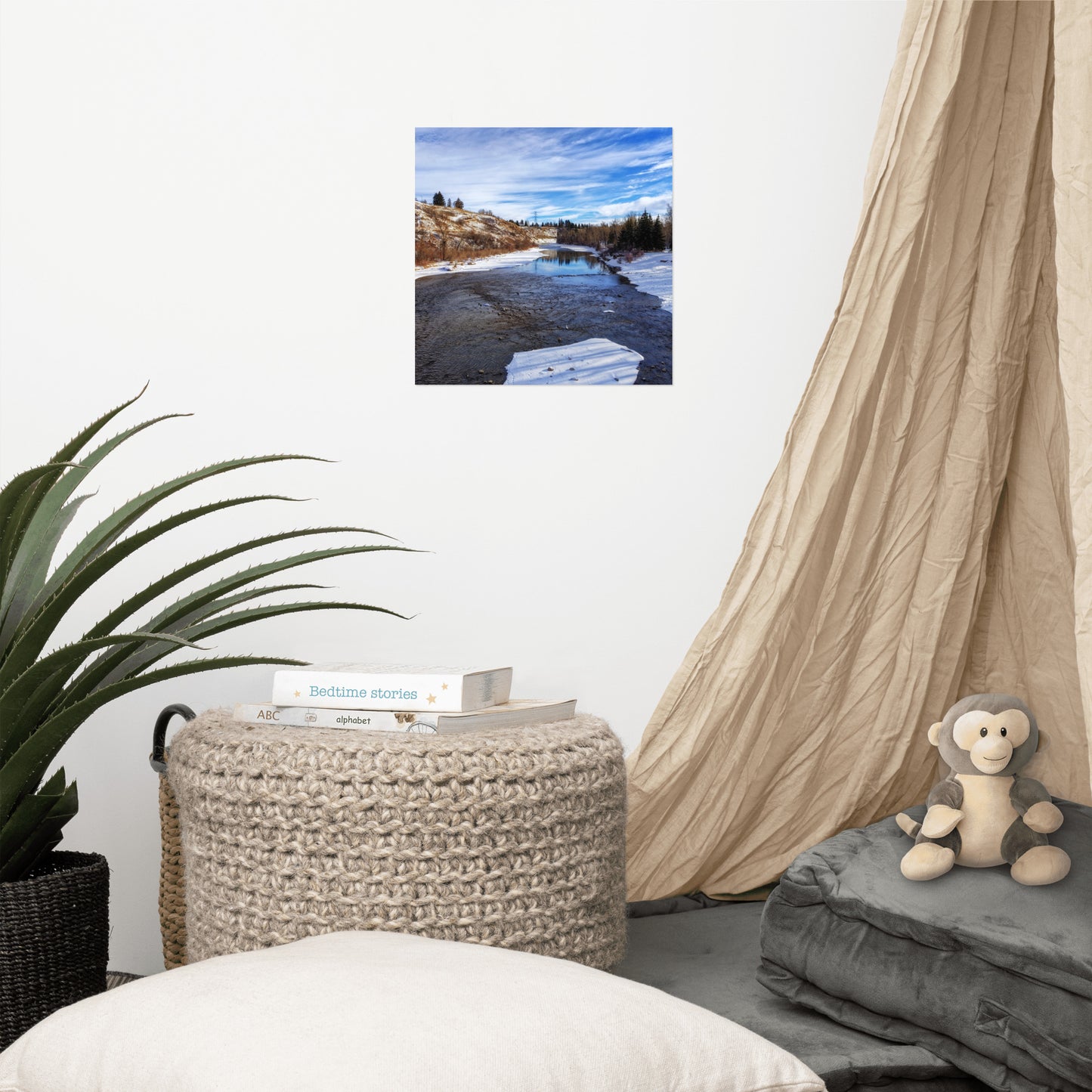 Lustre Photo Print - Elbow River Sandy Beach Park Winter