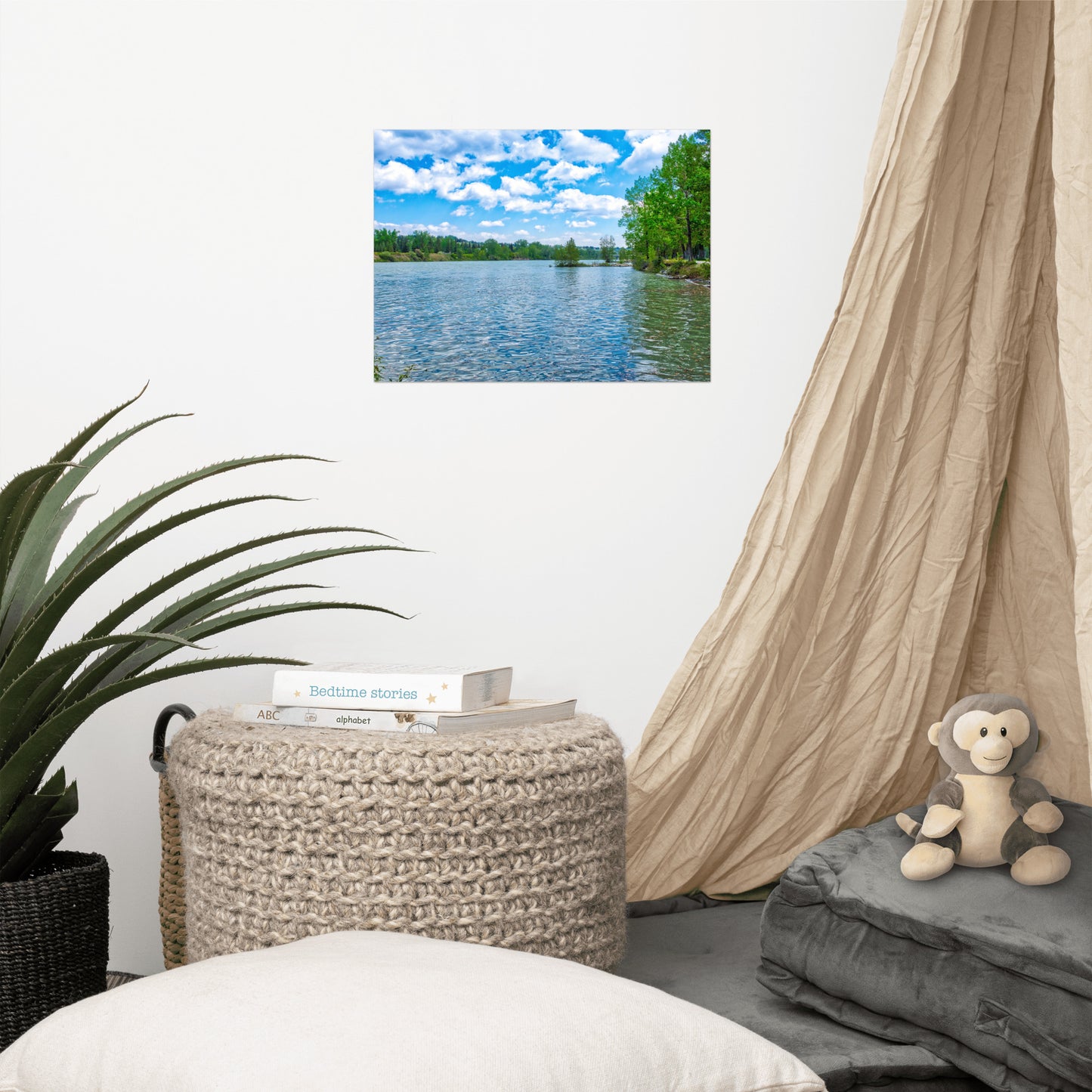 Lustre Poster Print - Bow River Bowness Park Spring