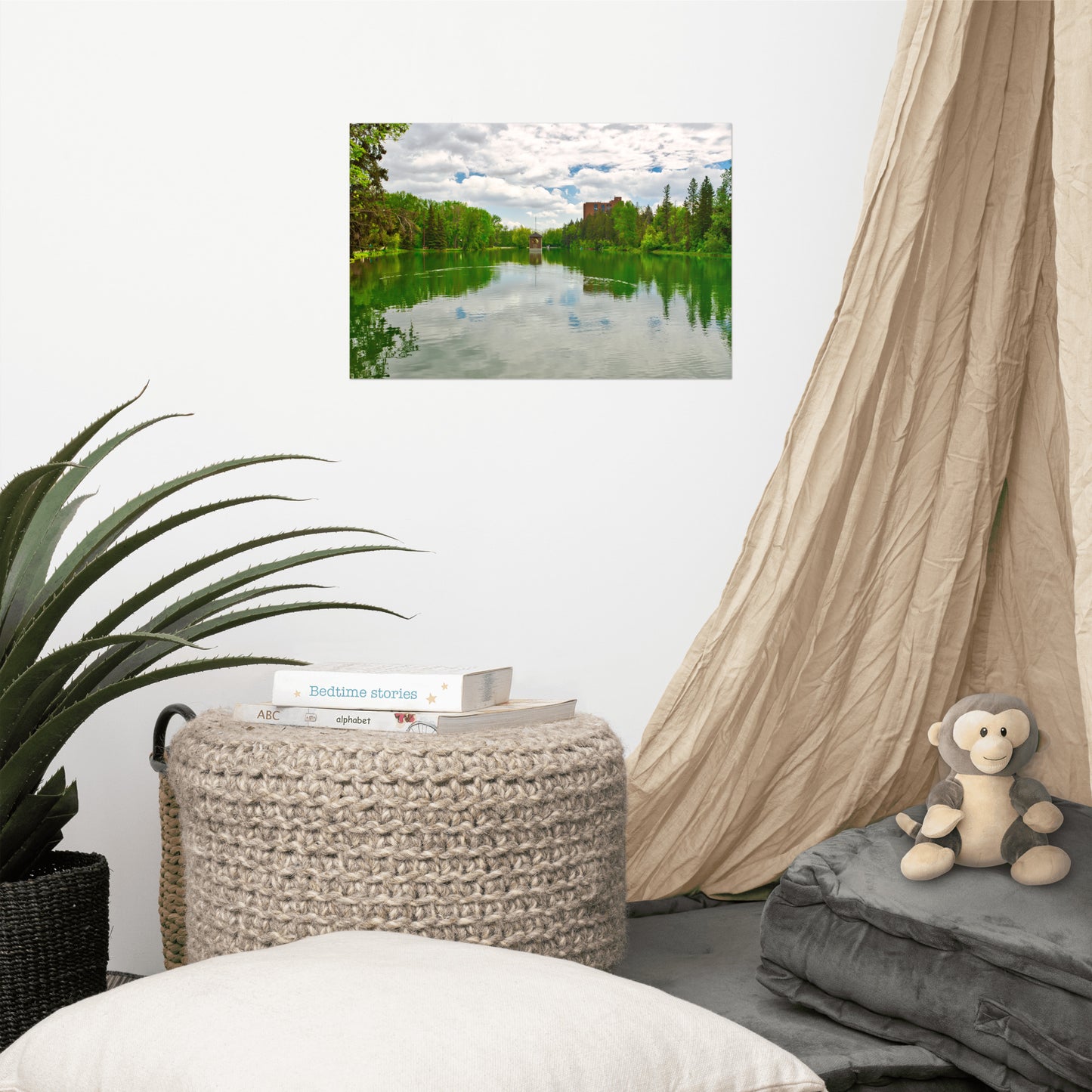 Lustre Poster Print - Bowness Park Lagoon Spring