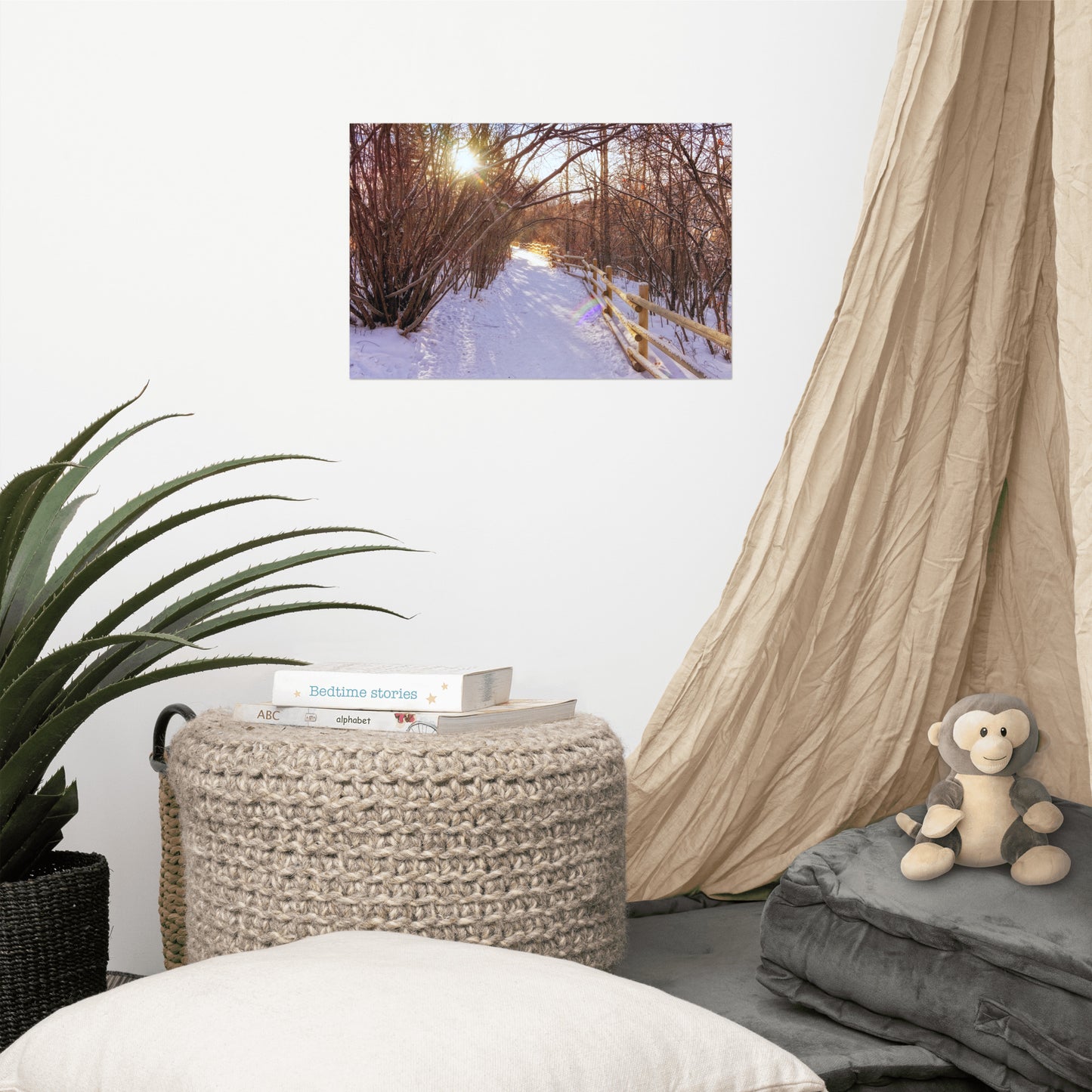Lustre Poster Print - Riverdale Park Forest Winter