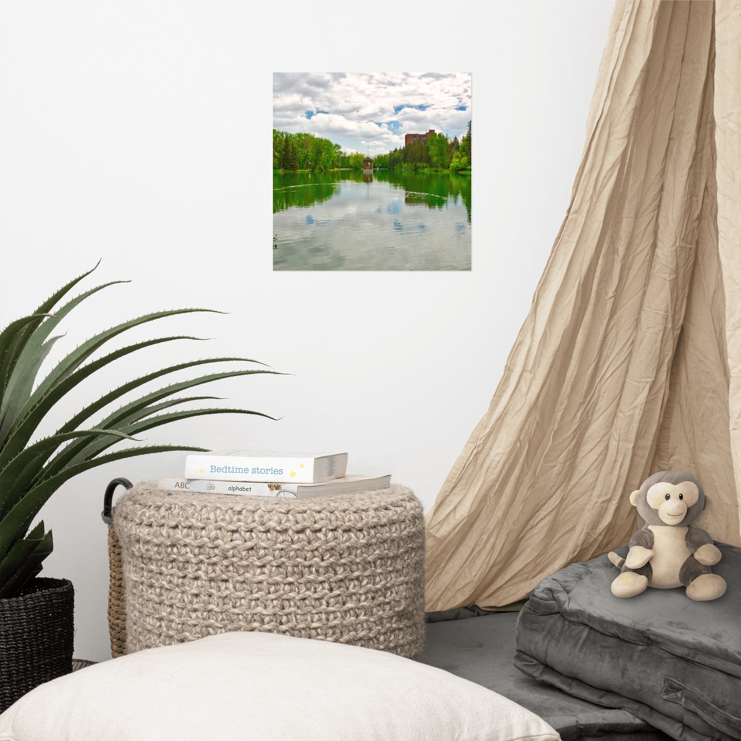 Lustre Poster Print - Bowness Park Lagoon Spring
