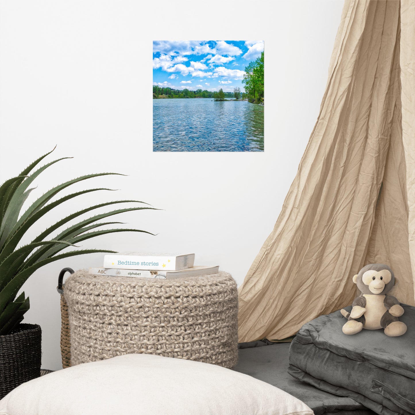 Lustre Poster Print - Bow River Bowness Park Spring