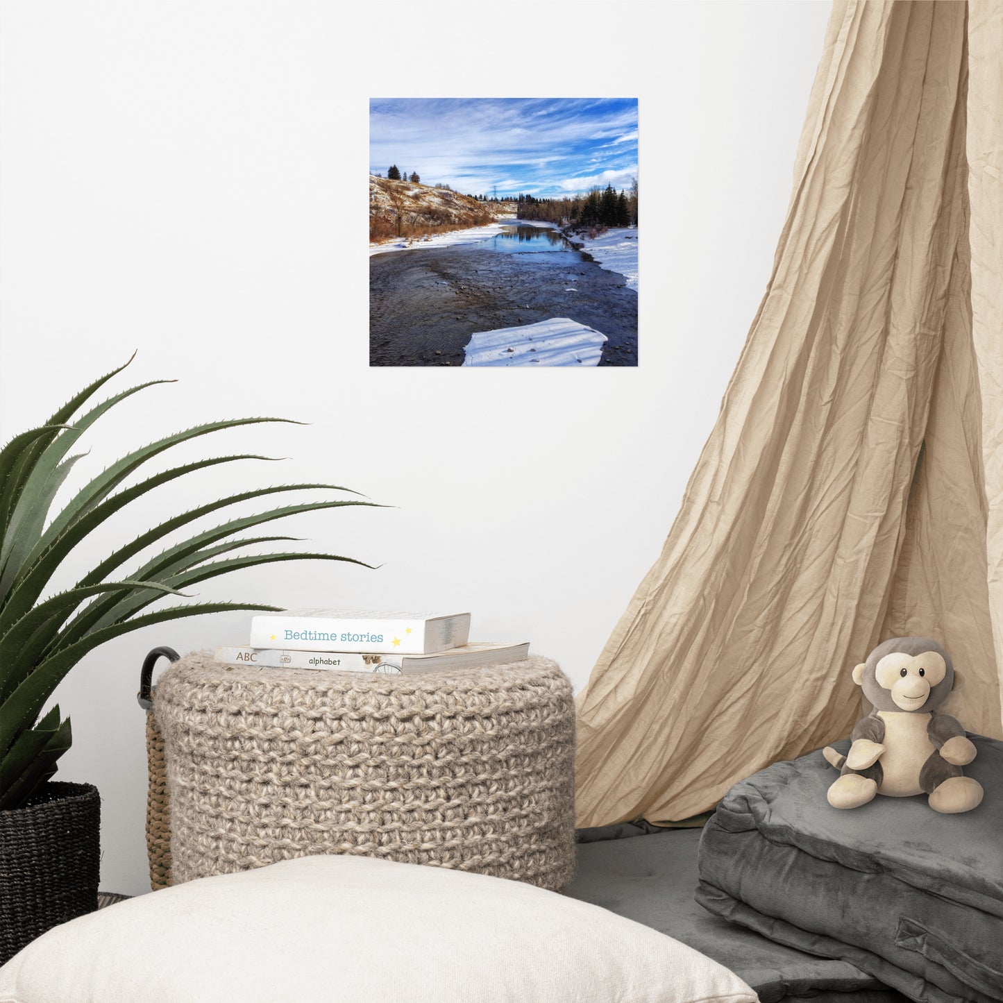 Lustre Photo Print - Elbow River Sandy Beach Park Winter