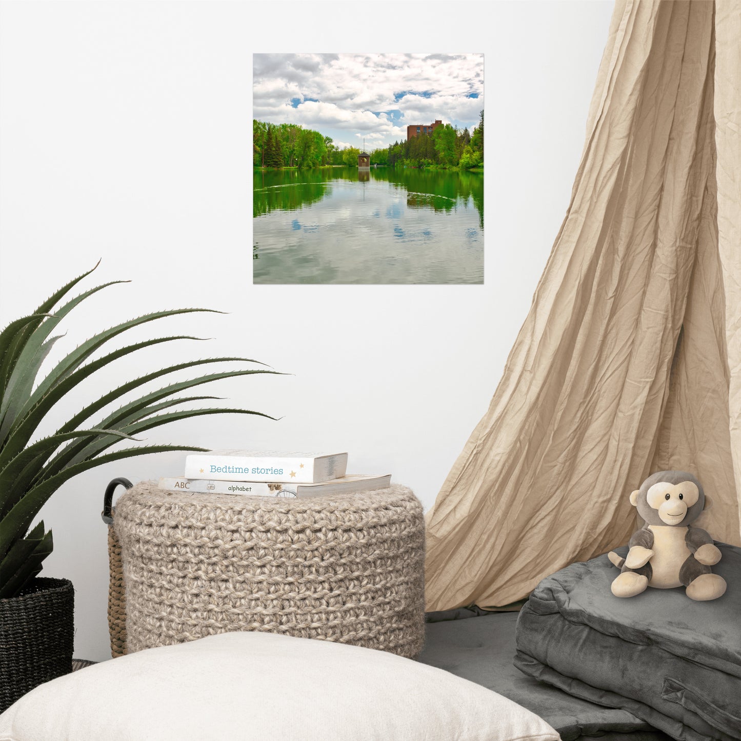 Lustre Poster Print - Bowness Park Lagoon Spring