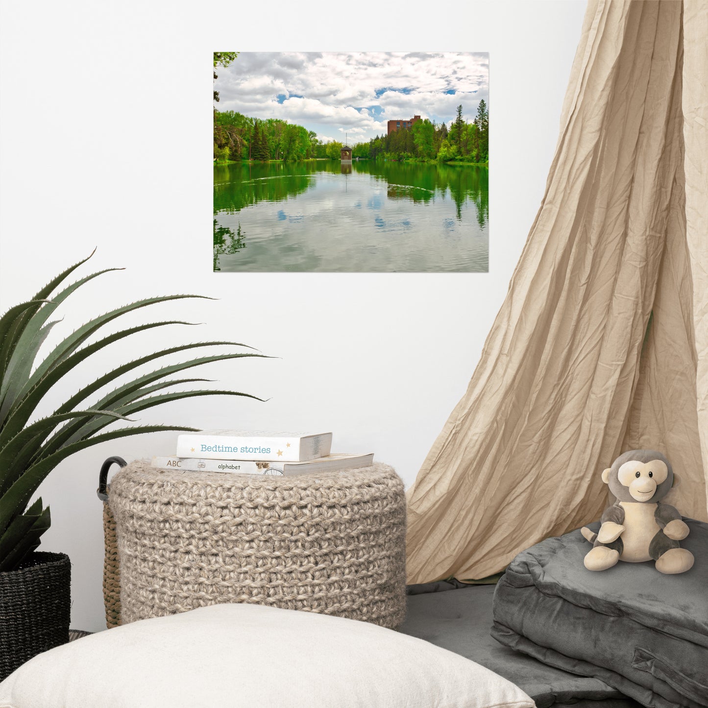 Lustre Poster Print - Bowness Park Lagoon Spring