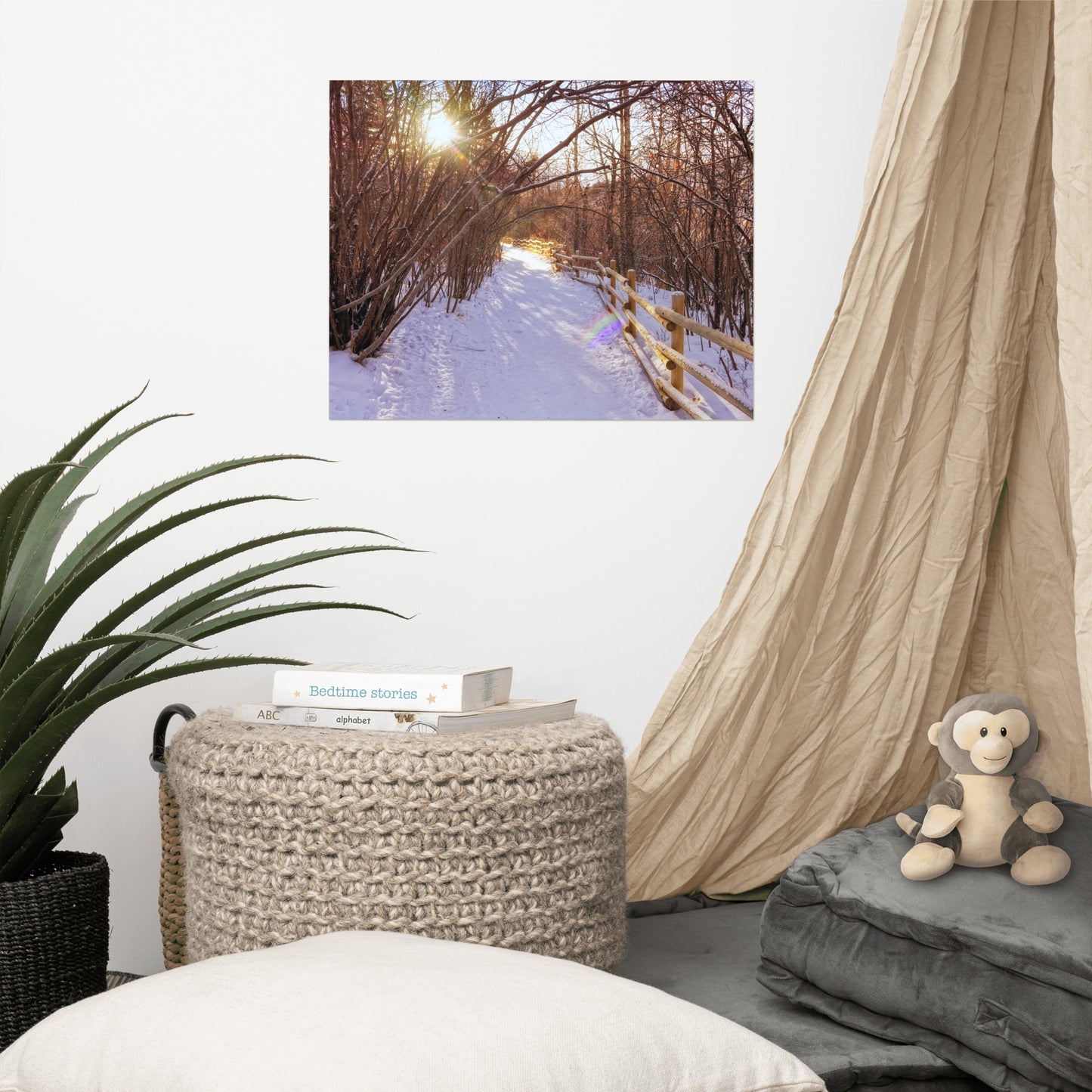 Lustre Poster Print - Riverdale Park Forest Winter
