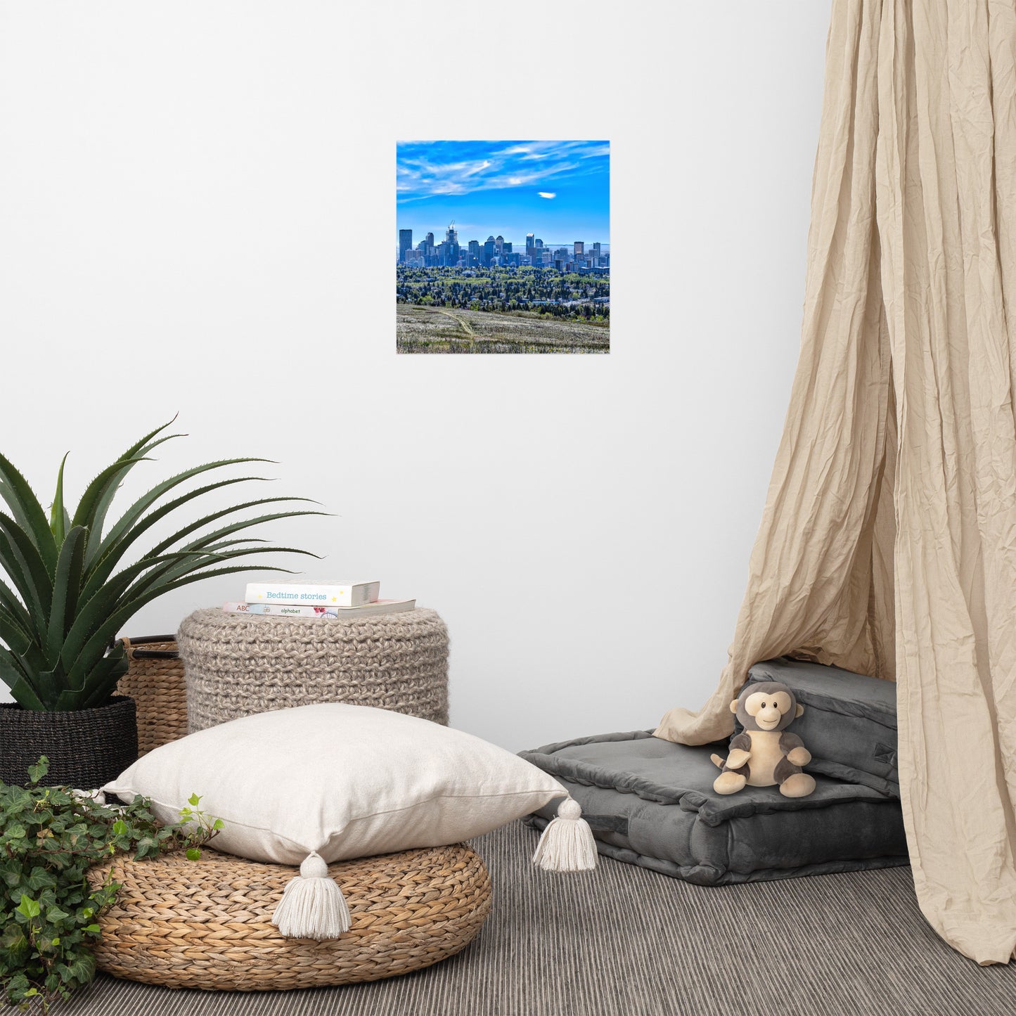 Lustre Poster Print - Downtown Calgary Nose Hill Park HDR Featured Photo