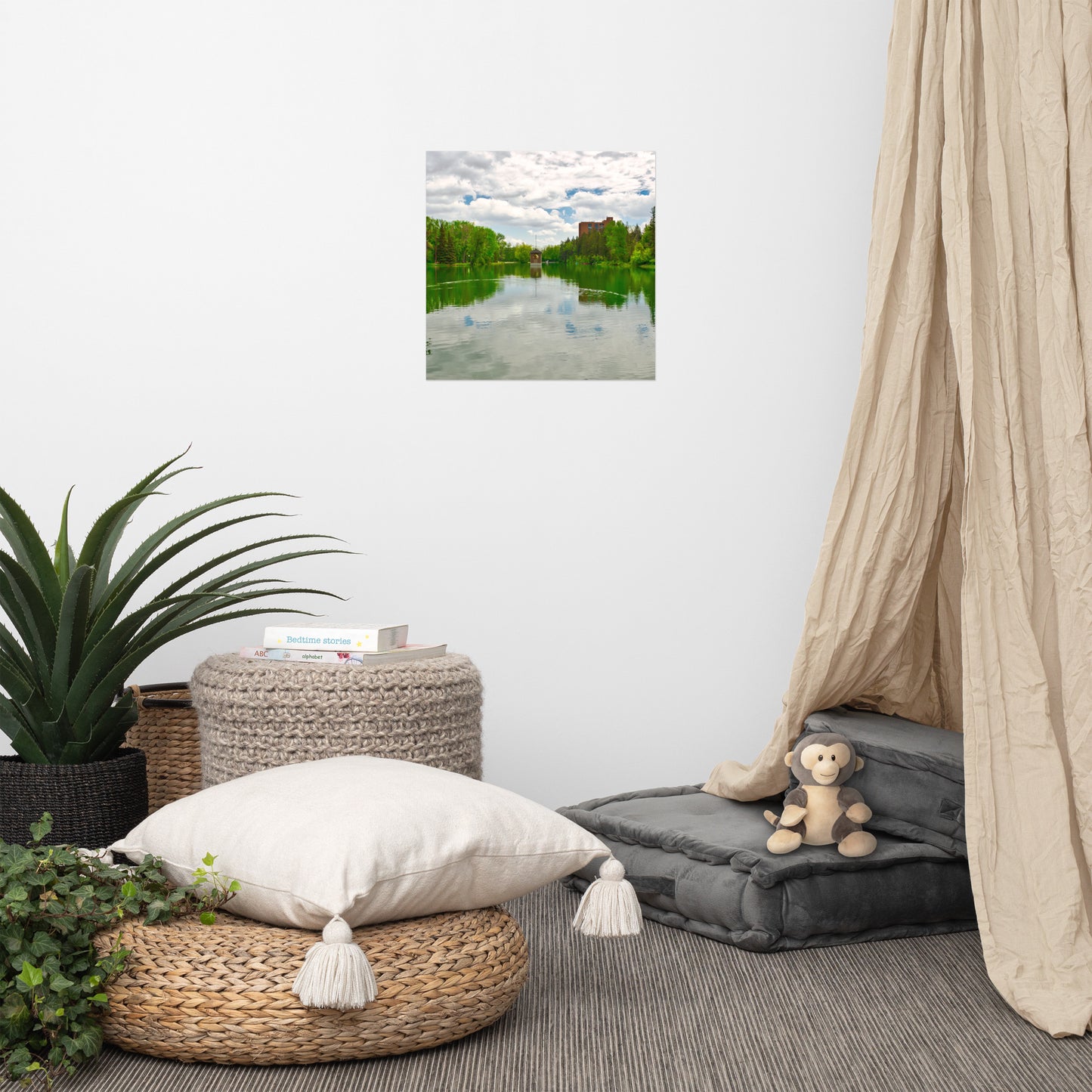 Lustre Poster Print - Bowness Park Lagoon Spring