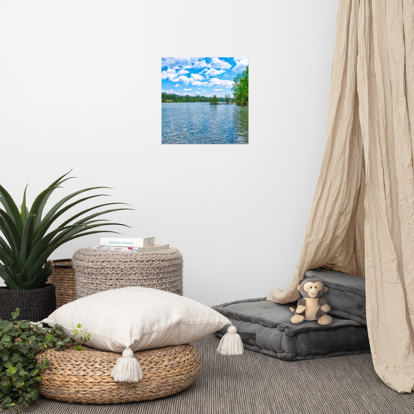 Lustre Poster Print - Bow River Bowness Park Spring