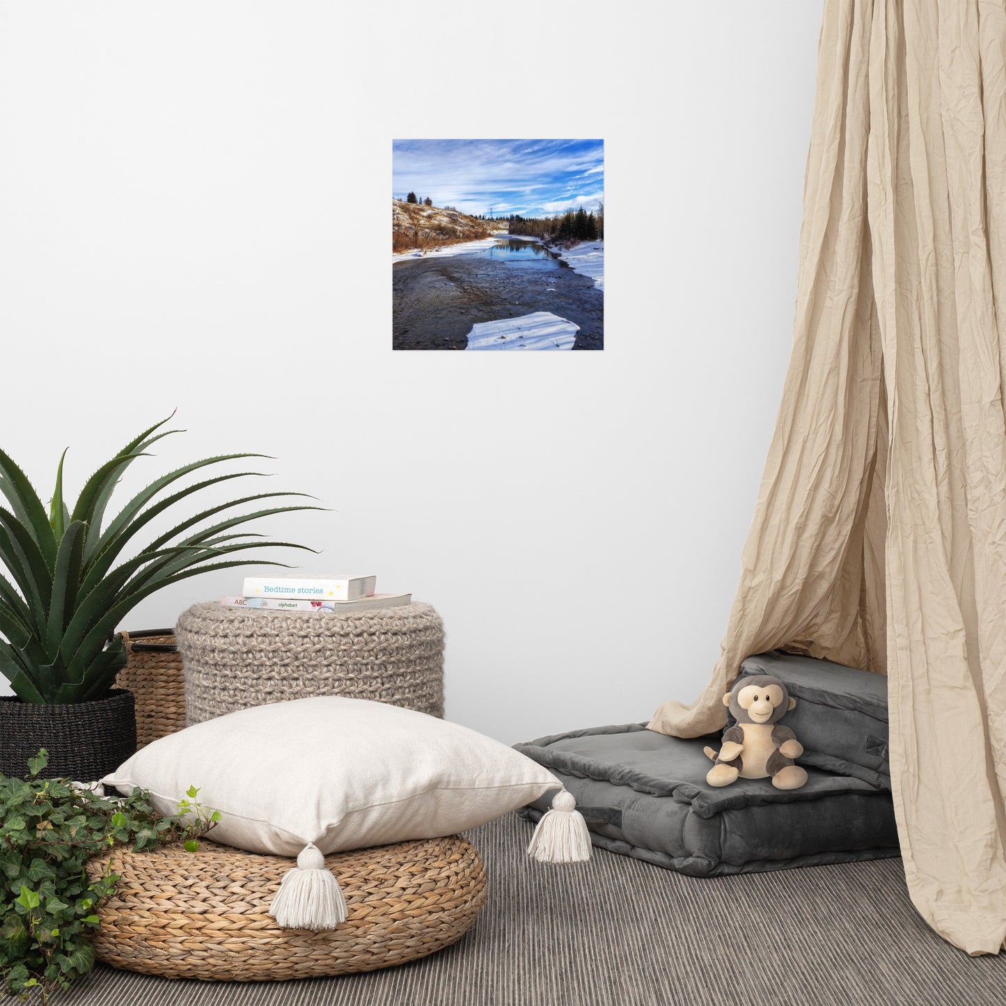 Lustre Photo Print - Elbow River Sandy Beach Park Winter