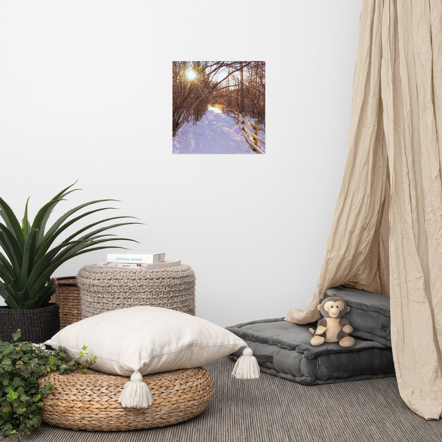 Lustre Poster Print - Riverdale Park Forest Winter