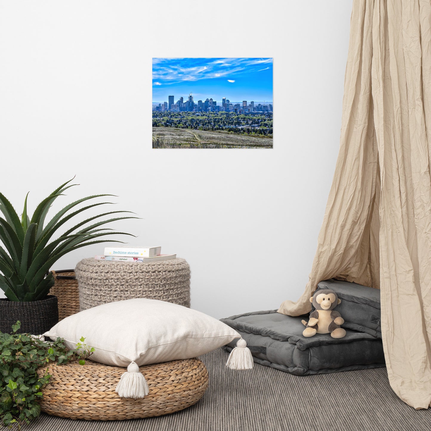 Lustre Poster Print - Downtown Calgary Nose Hill Park HDR Featured Photo