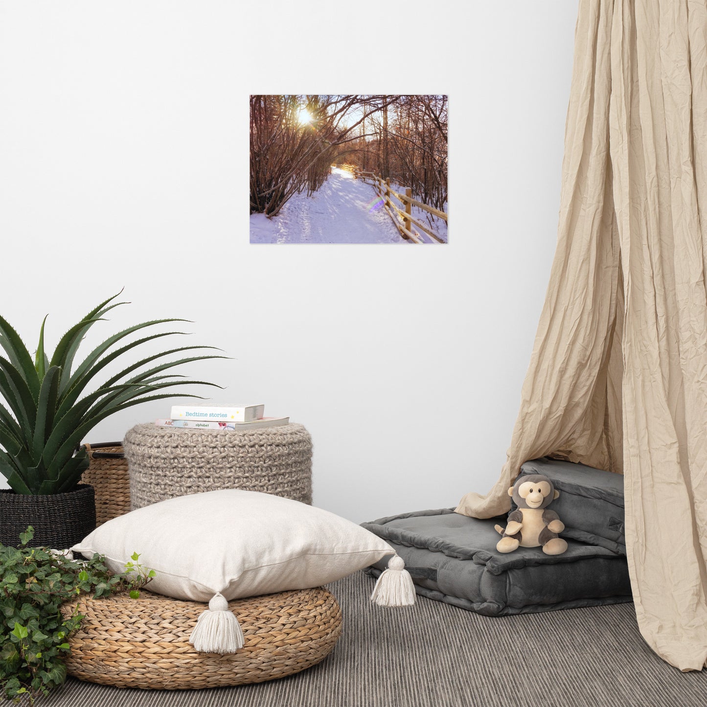 Lustre Poster Print - Riverdale Park Forest Winter