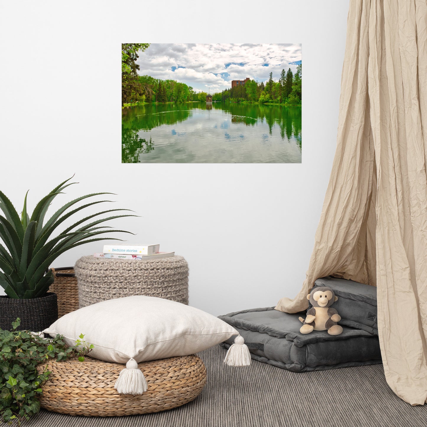 Lustre Poster Print - Bowness Park Lagoon Spring