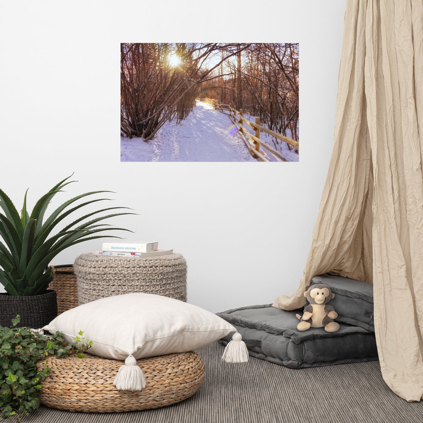 Lustre Poster Print - Riverdale Park Forest Winter