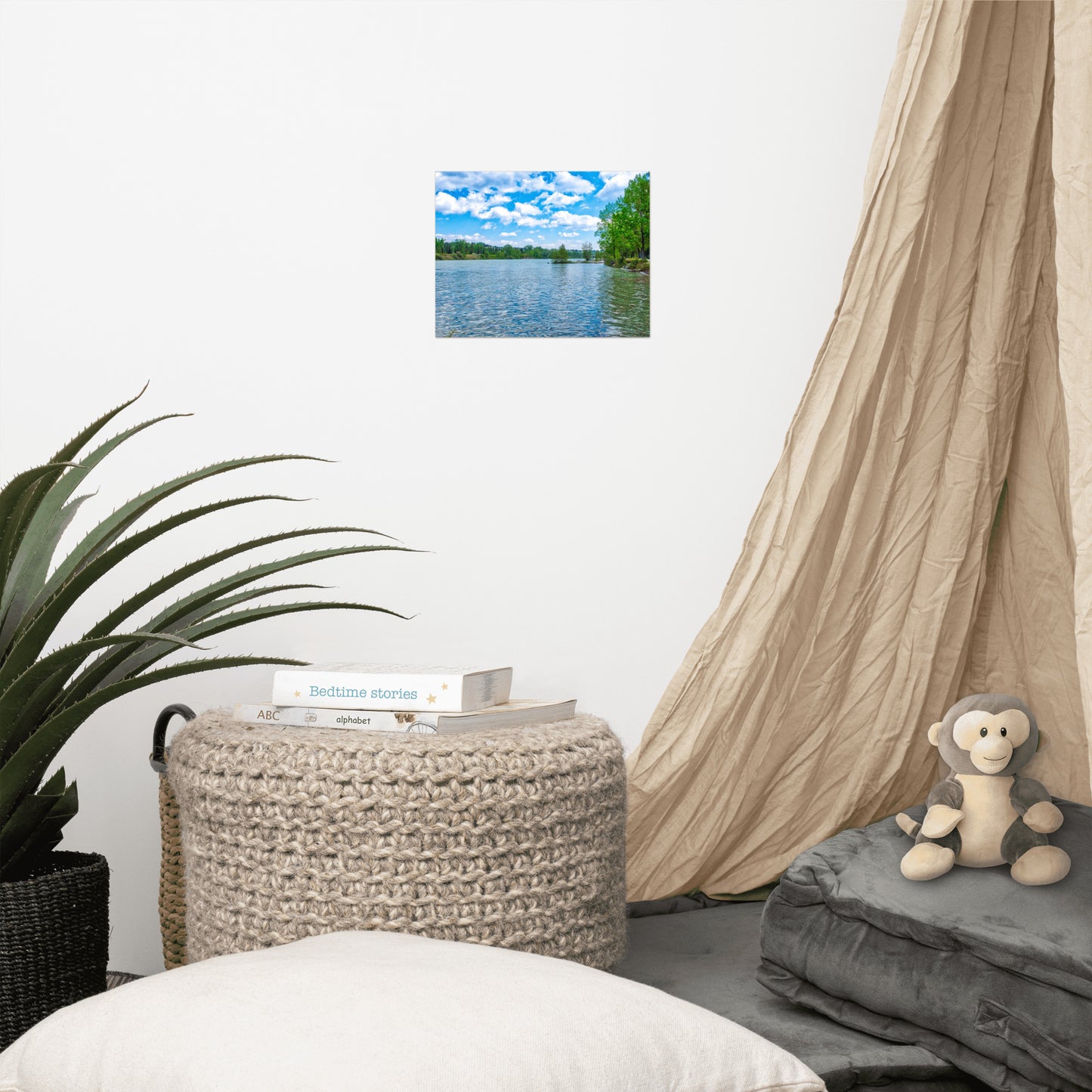 Lustre Poster Print - Bow River Bowness Park Spring