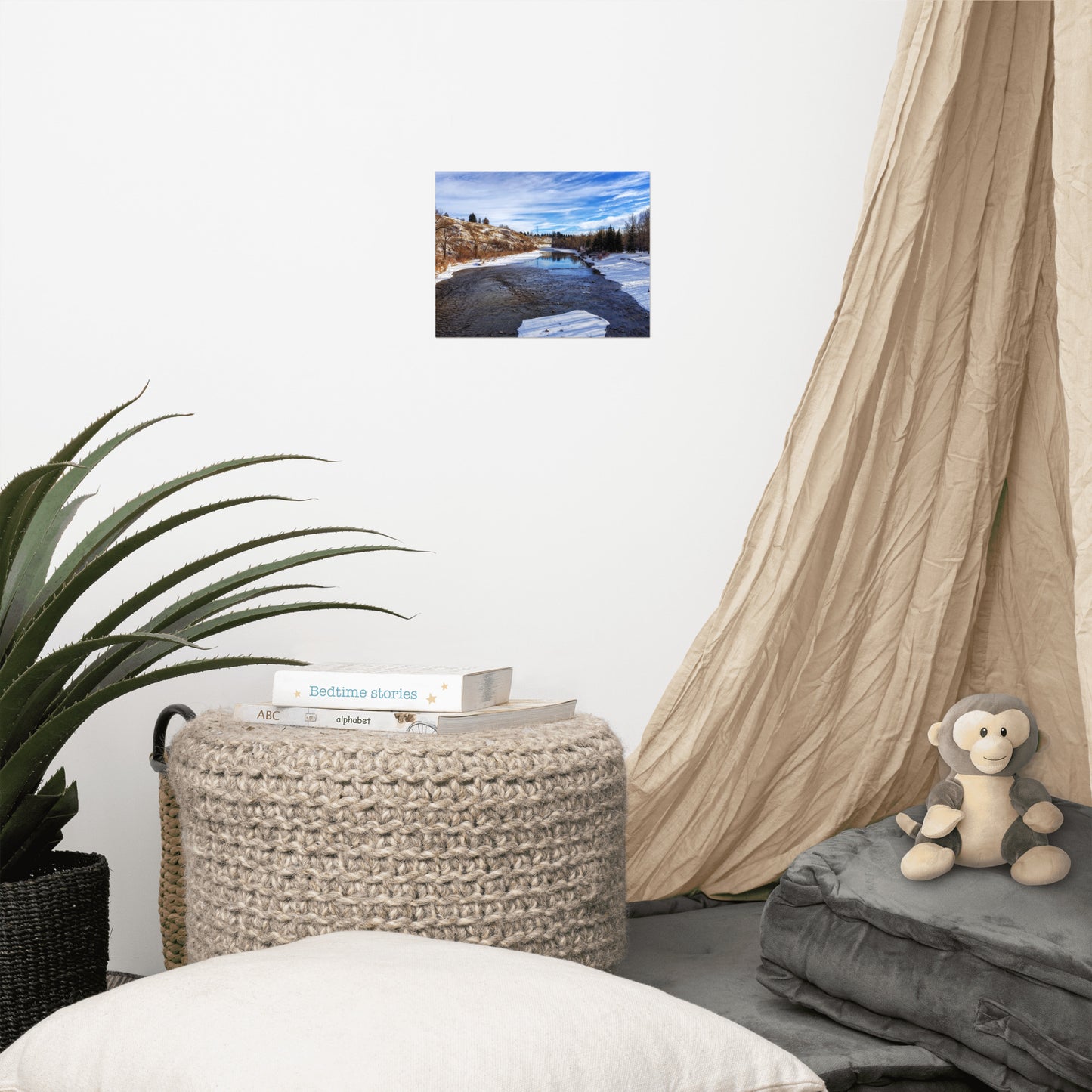 Lustre Photo Print - Elbow River Sandy Beach Park Winter