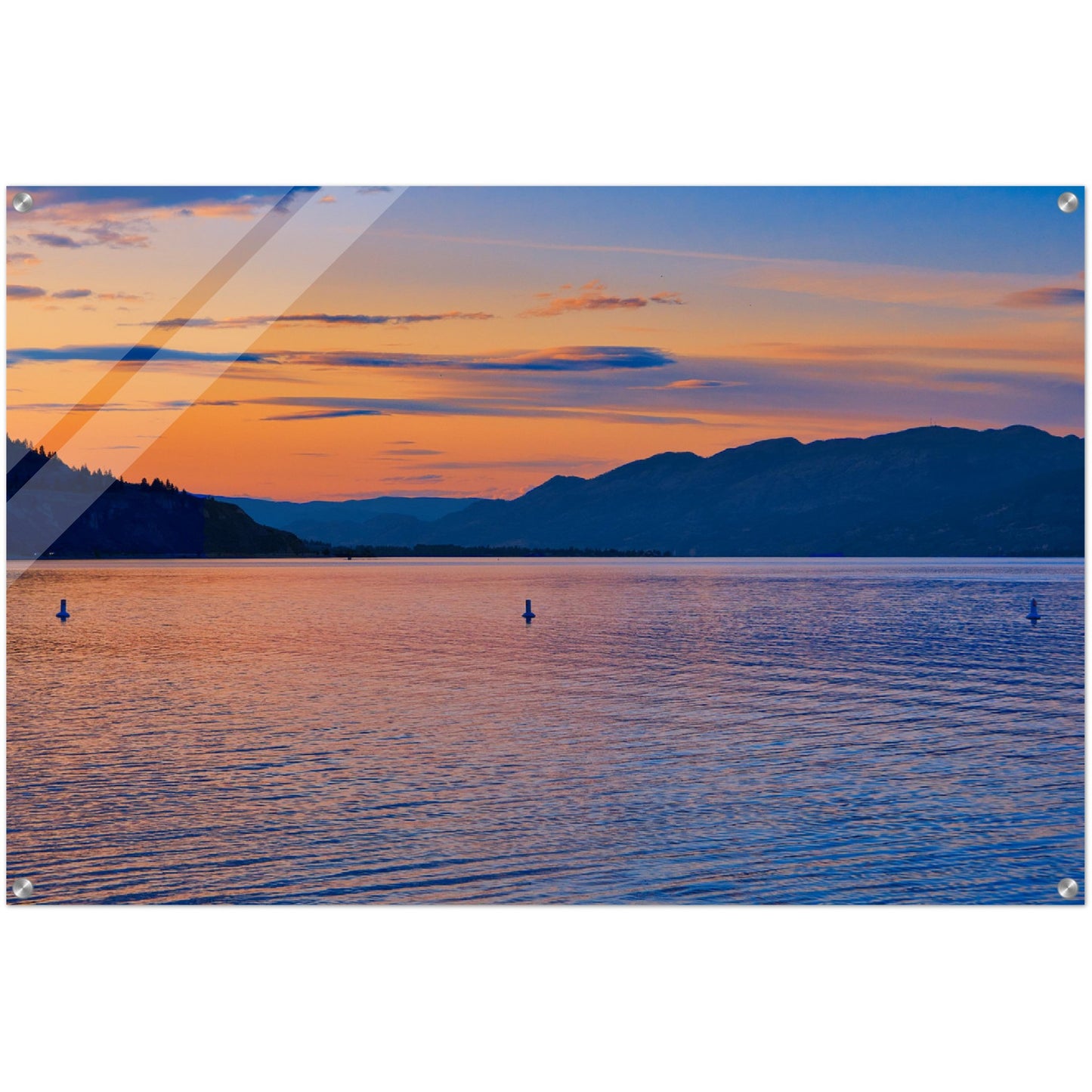 Acrylic Print - Penticton Okanagan Lake Sunset