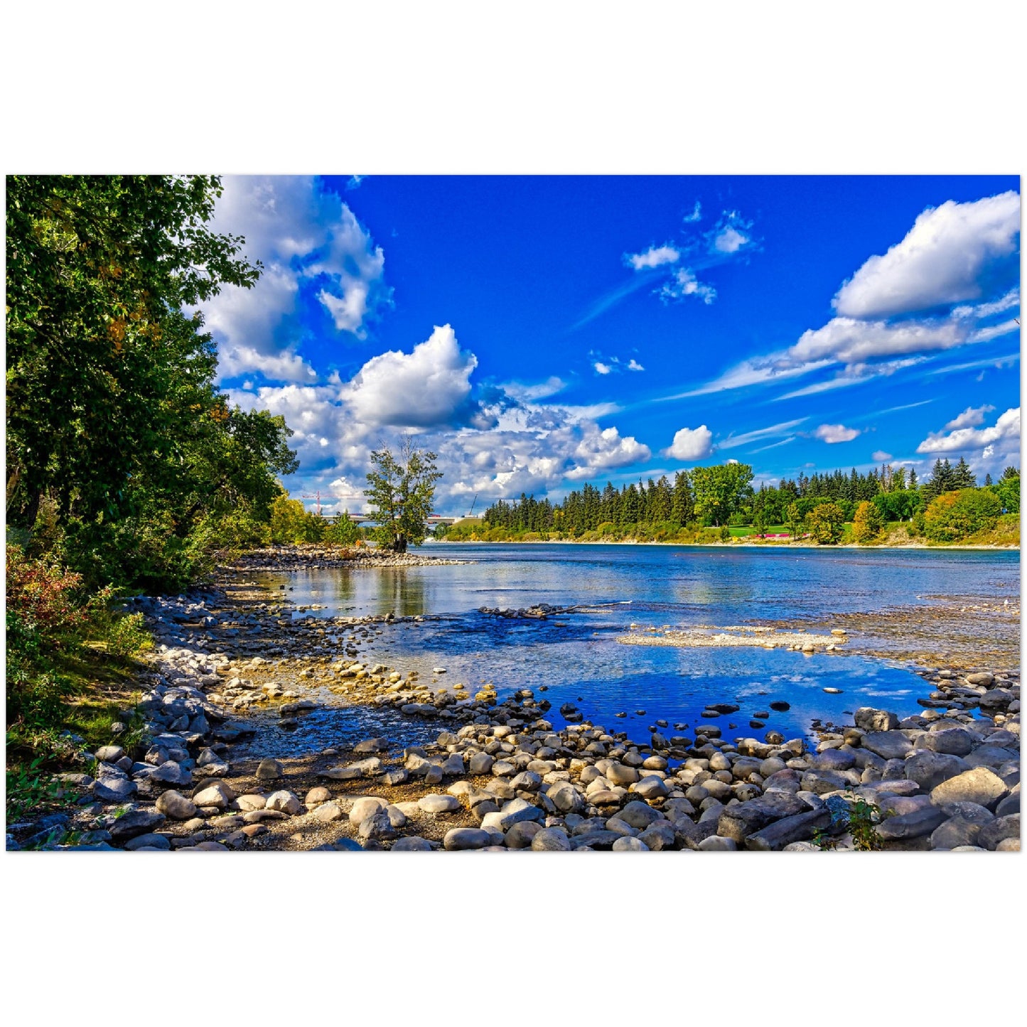 Foam Print - Bow River Bowness Park Fall HDR