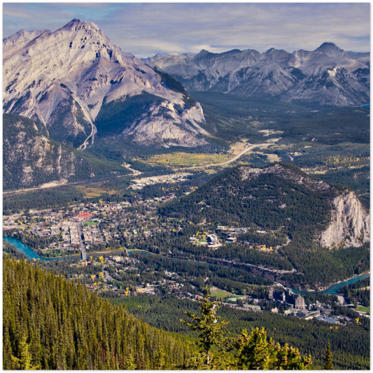 Wood Print - Bow Valley Sulphur Mountain