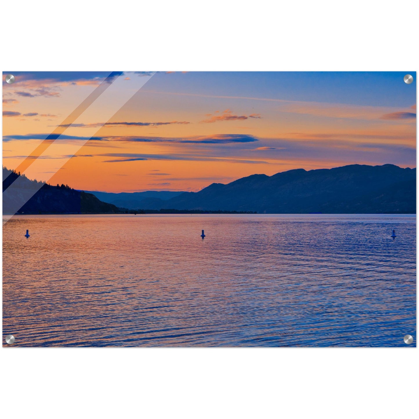Acrylic Print - Penticton Okanagan Lake Sunset