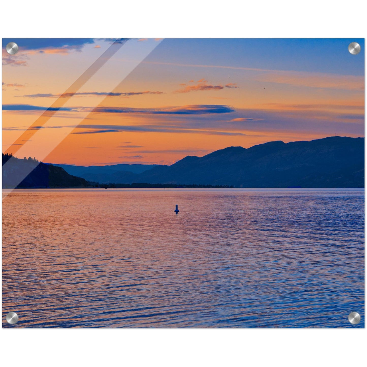 Acrylic Print - Penticton Okanagan Lake Sunset