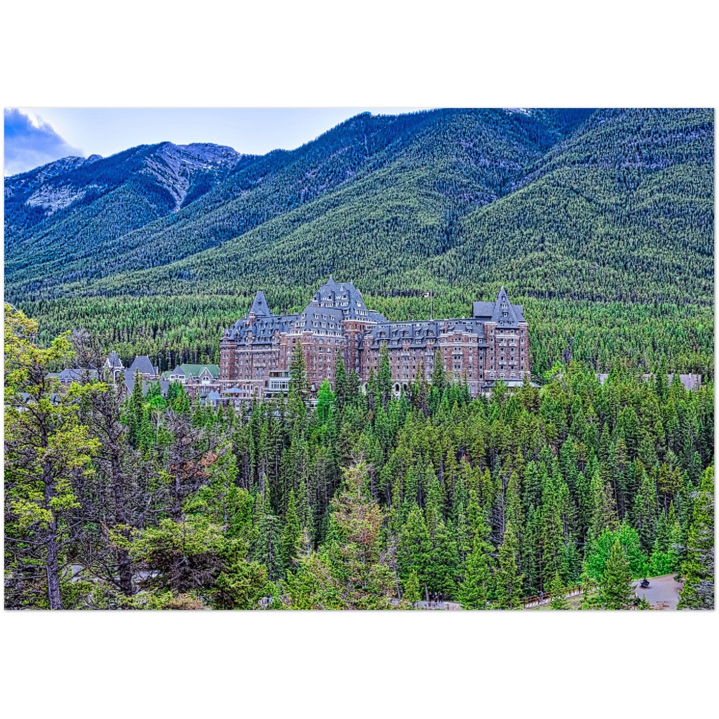 Premium Semi-Glossy Poster Print - Banff Springs Hotel Surprise Corner