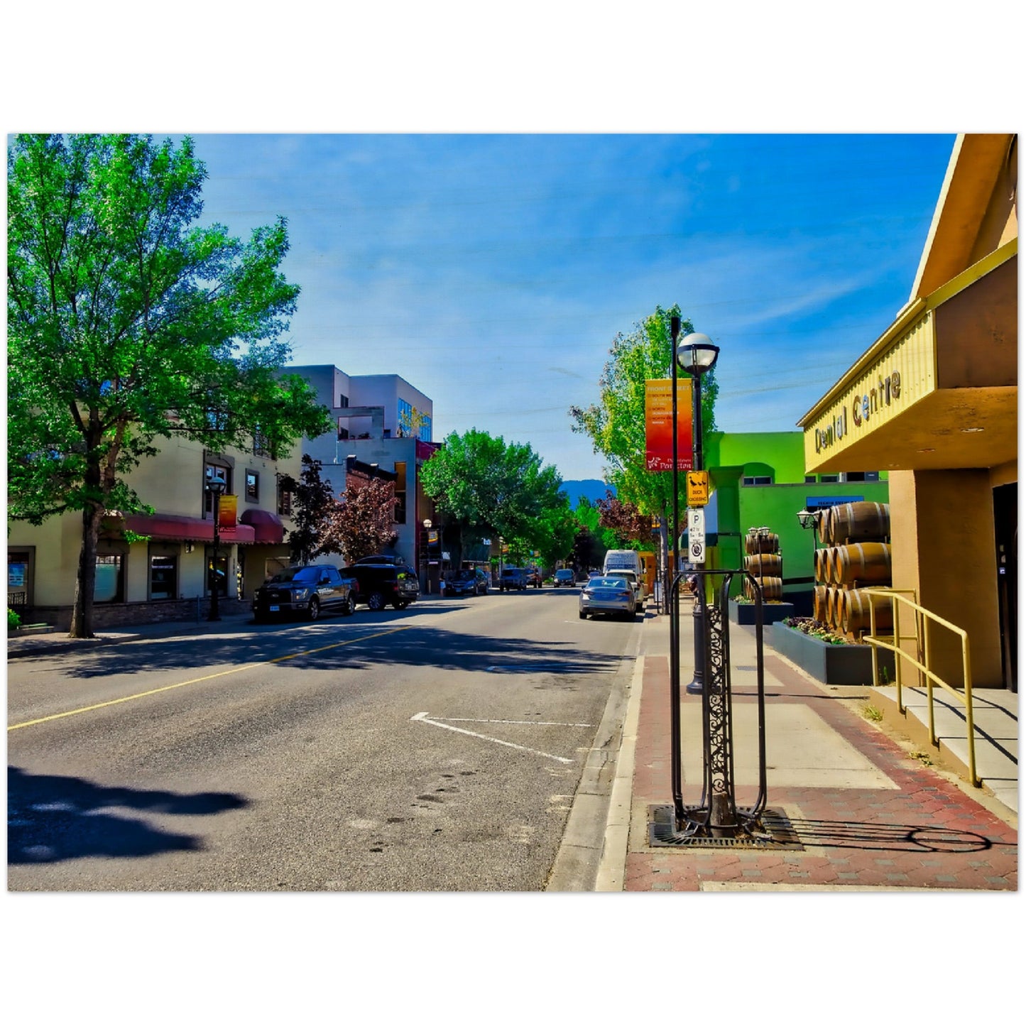 Wood Print - Penticton Front Street HDR